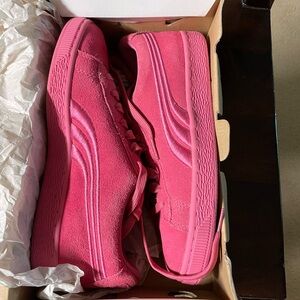 Pink Suede Sneakers